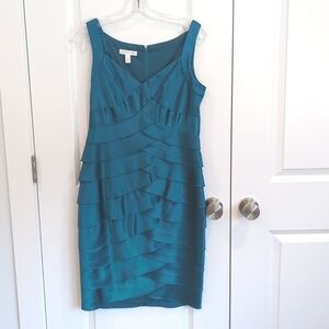 London Times Dress, Size 6, Turquoise Cocktail Dress